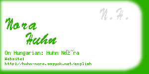 nora huhn business card